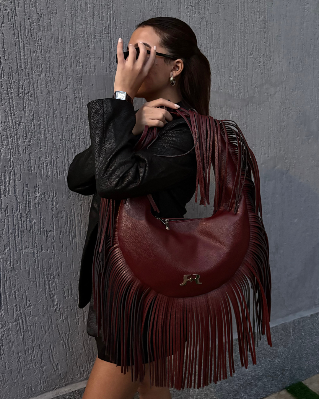 Burgundy Hobo