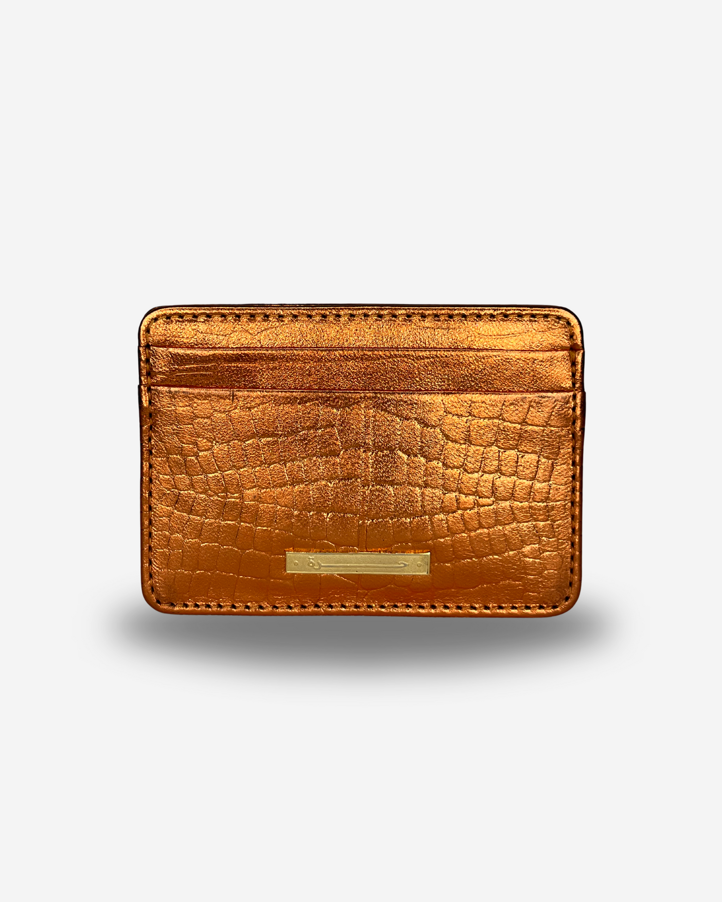 Orange Croco Cardholder